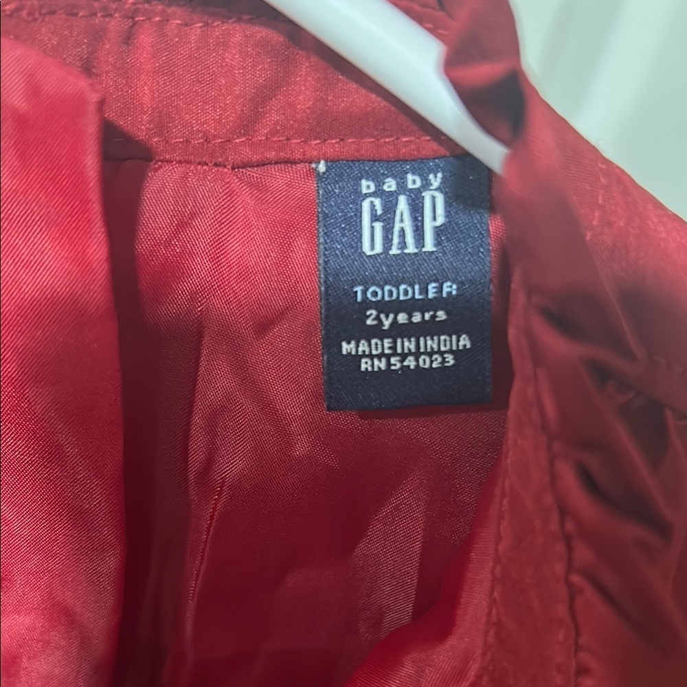 GAP Red Formal Kids Dress with Bow - Picture 4 of 5